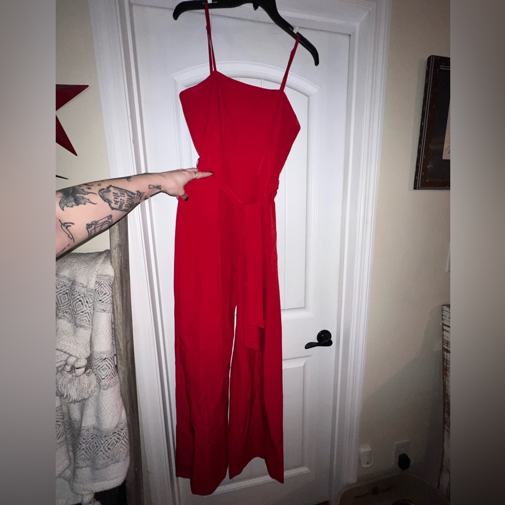 gianni bini red jumpsuit